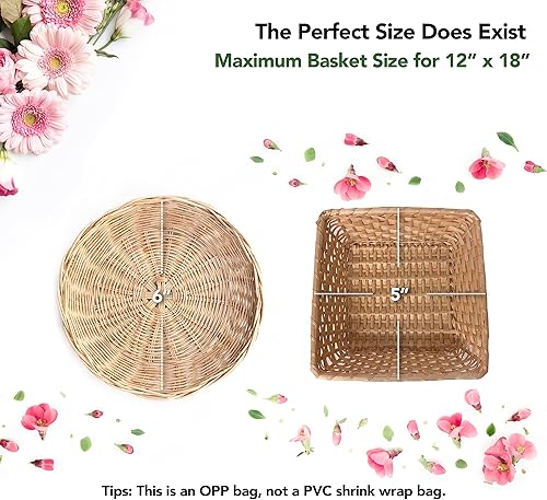 Miniatura 4 de Bolsas de regalo de celofán de 12 x 18 pulgadas (paquete de 12)  Bolsas transparentes para cestas de regalo, embalaje de vacaciones, regalos de