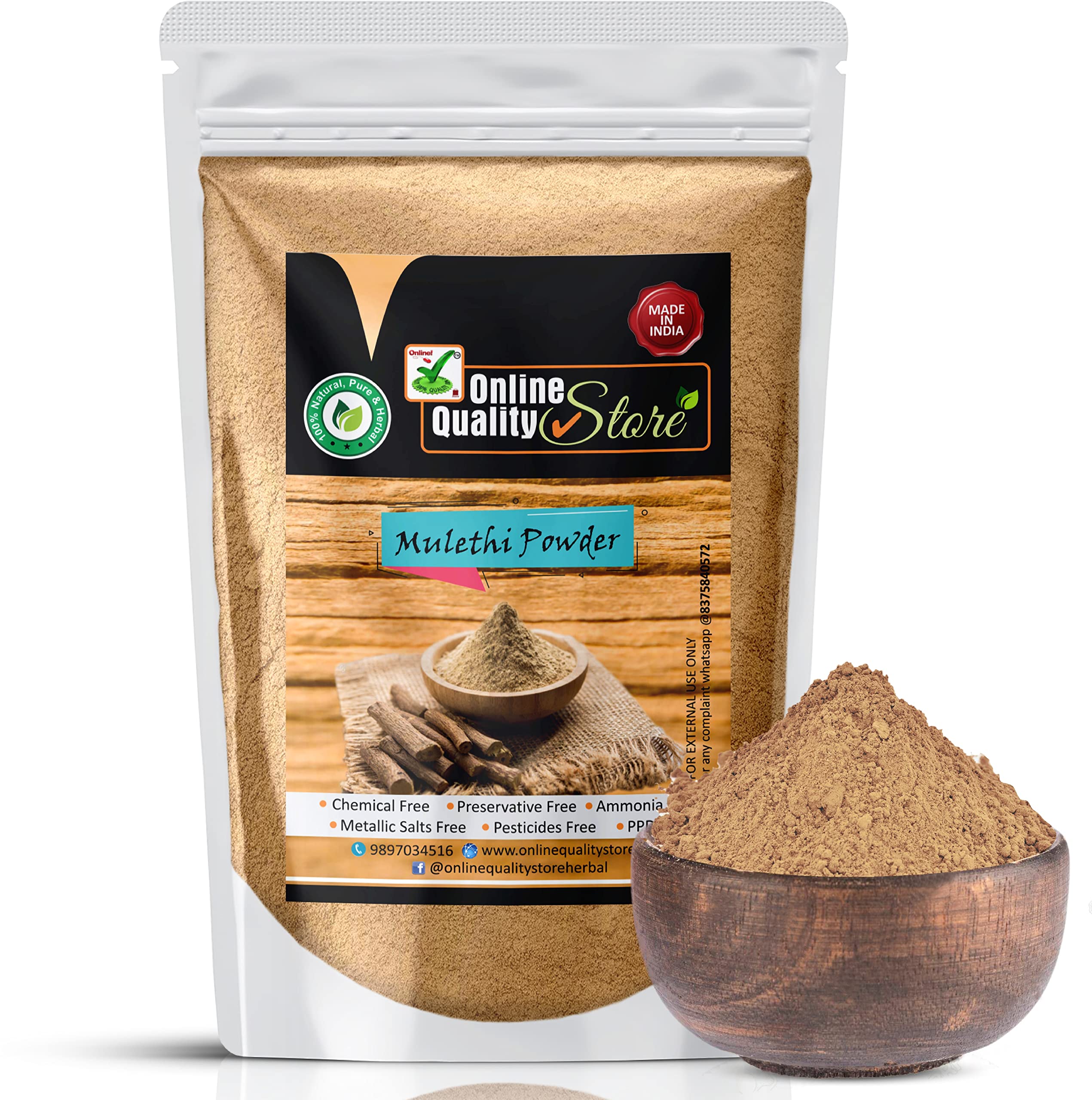Buy Online Quality Store (Mulethi) Powder_900g All Natural Mulethi