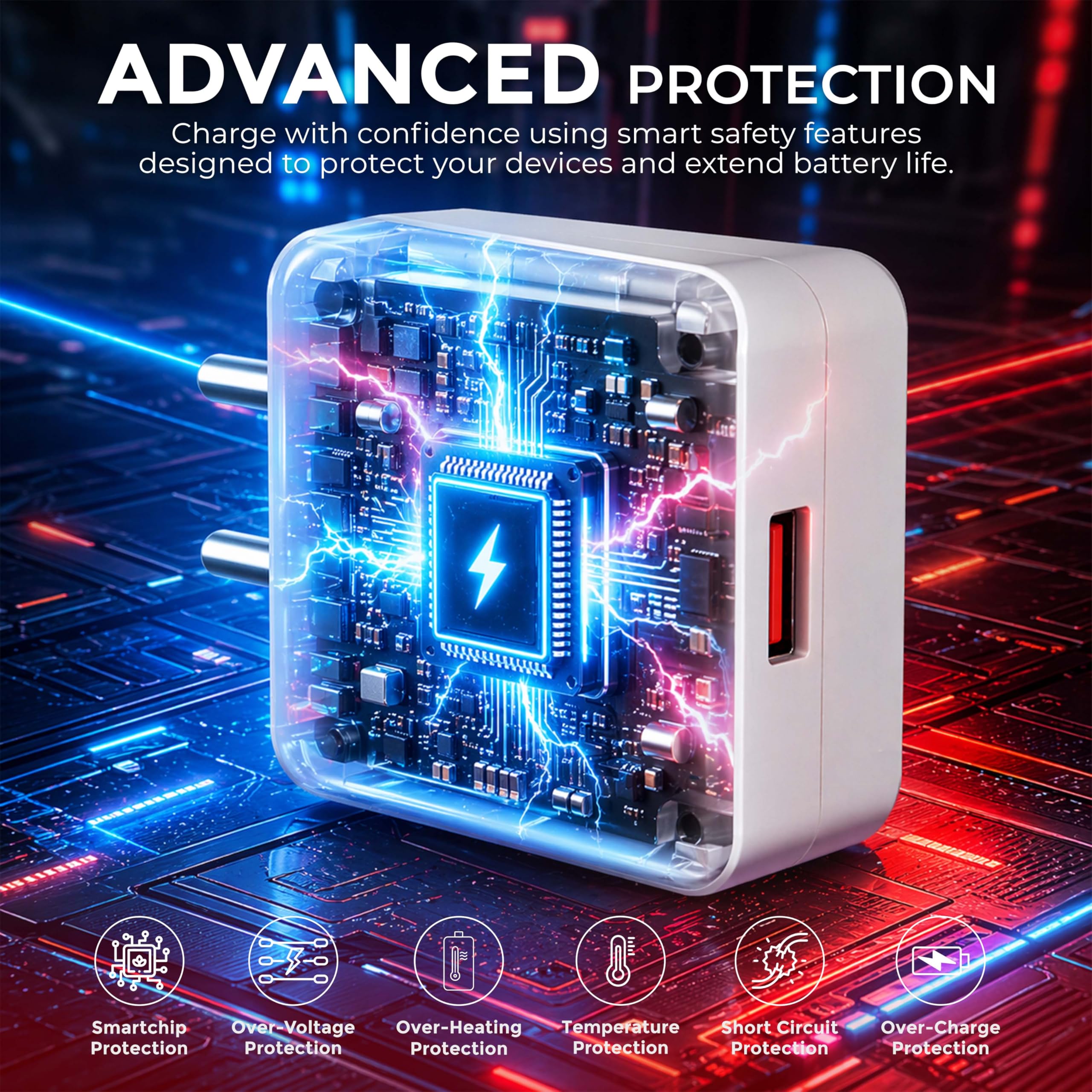 MAK 80W Super Fast Charger with High Speed Rapid Charging Wall Adapter Compatible with Smartphones, Tablets and USB Supported Devices for Fast and Reliable Charging — Amazon image 3