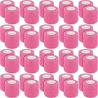 Vista 12 de Treela Paquete de 48 Vendajes Envolventes Autoadhesivos a Granel, 2 Pulgadas x 5 Yardas Vendaje Cohesivo Autoadherente Cinta Atlética Elástica Cinta