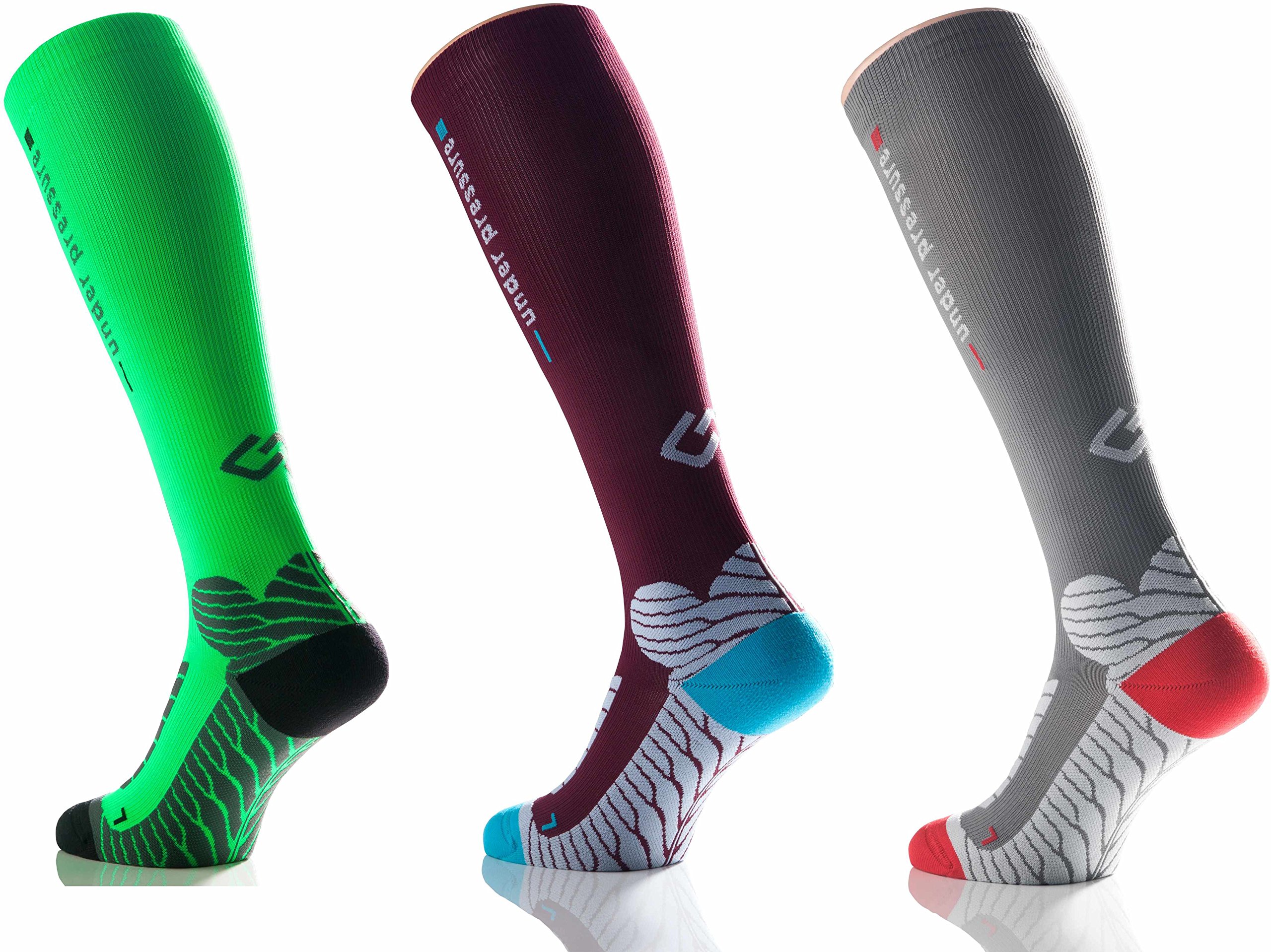 Calze elastiche per lo sport (compressione: 18 – 21 mmHg) di alta qualità, made in Germania