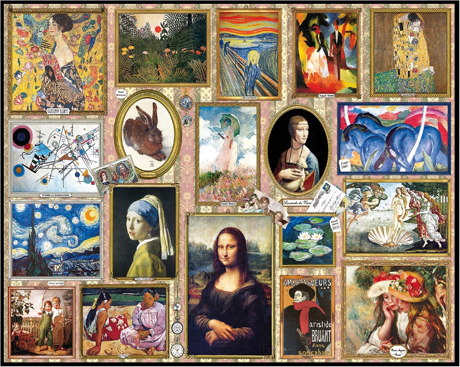 White Mountain 1000 Piece Jigsaw Puzzle Famous Art Masterpieces Puzzles with Large Pieces for Adults and Family 24"x30" – Great Paintings