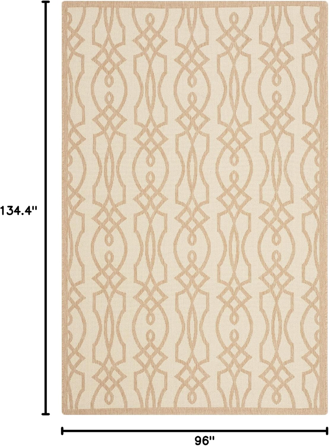 Martha Stewart x SAFAVIEH Outdoor Area Rug Collection - 8' x 11'2", Hickory, Weather Resistant & Washable, Ideal for Patio, Backyard, Mudroom, Deck, Dining Space (MSR4220-030)