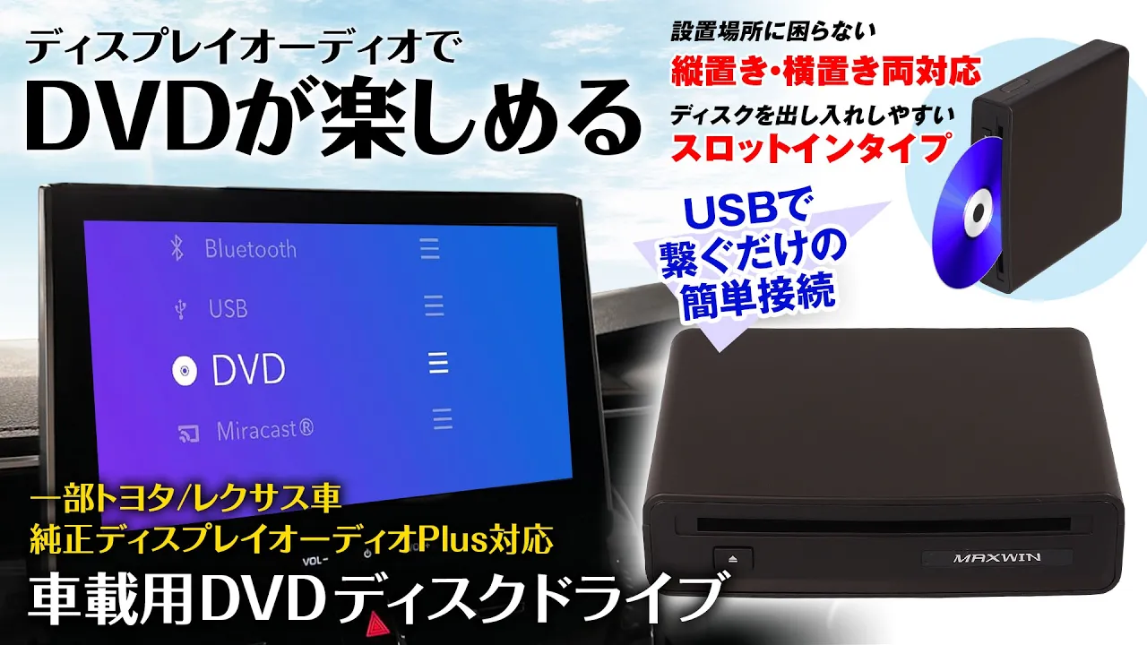 Amazon | MAXWIN DVDディスクドライブ DVDプレーヤー 車載用