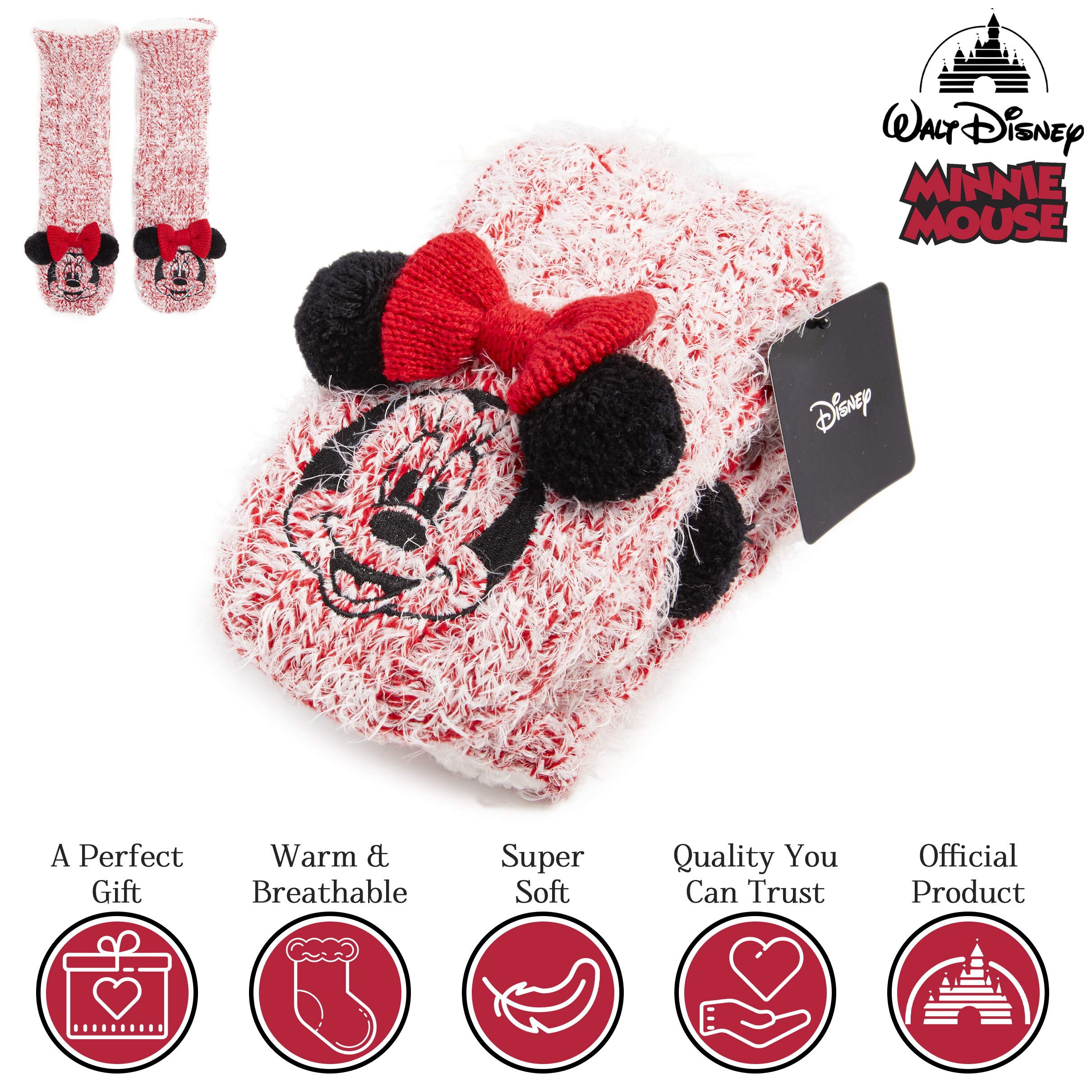 Disney Calze a Pantofola da Donna - Calzini Antiscivolo Donna in Caldo Pile - Idea Regalo Stitch Mickey Minnie