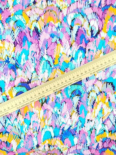 Miniatura 7 de Minerva Exclusive Proud Plumage Viscose Challis Fabric - per Yard