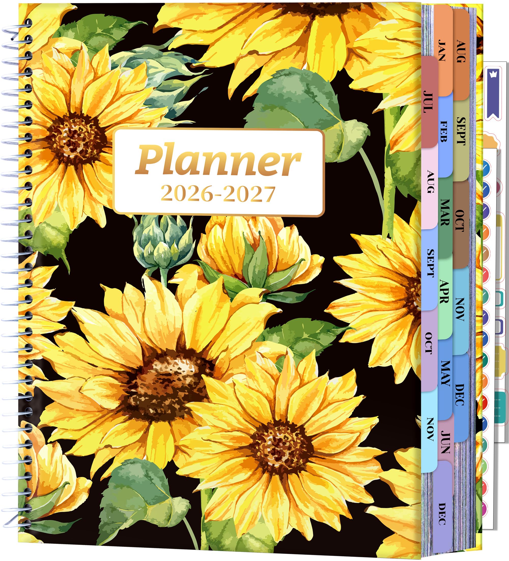 CAGIE Calendrier journalier 2026-2027 semainier mensuel horaire Tournesol