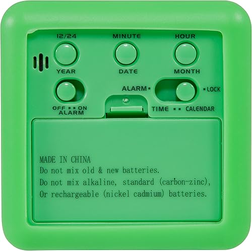Miniatura 4 de Equity 70911 Reloj despertador digital de silicona verde con luz de fondo bajo demanda