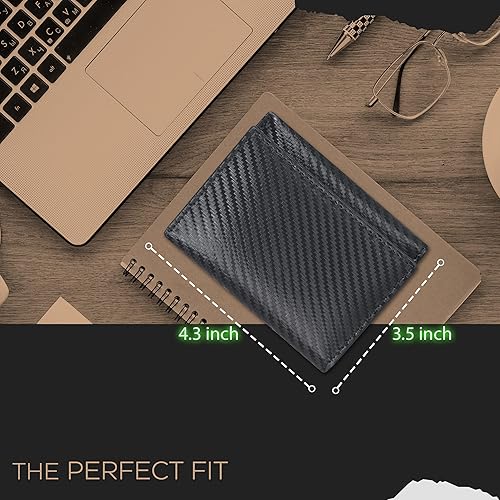 Miniatura 6 de Billetera triple de cuero real para hombre, delgada para tarjetas de crédito, soporte frontal para tarjetas de crédito, billeteras de triple pliegue