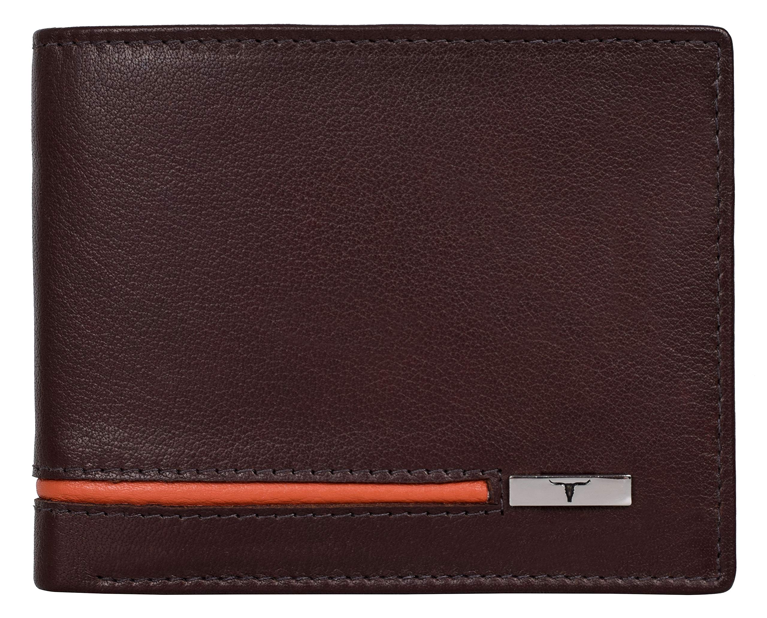 URBAN FORESTStag Brown/Papaya Leather Wallet for Men