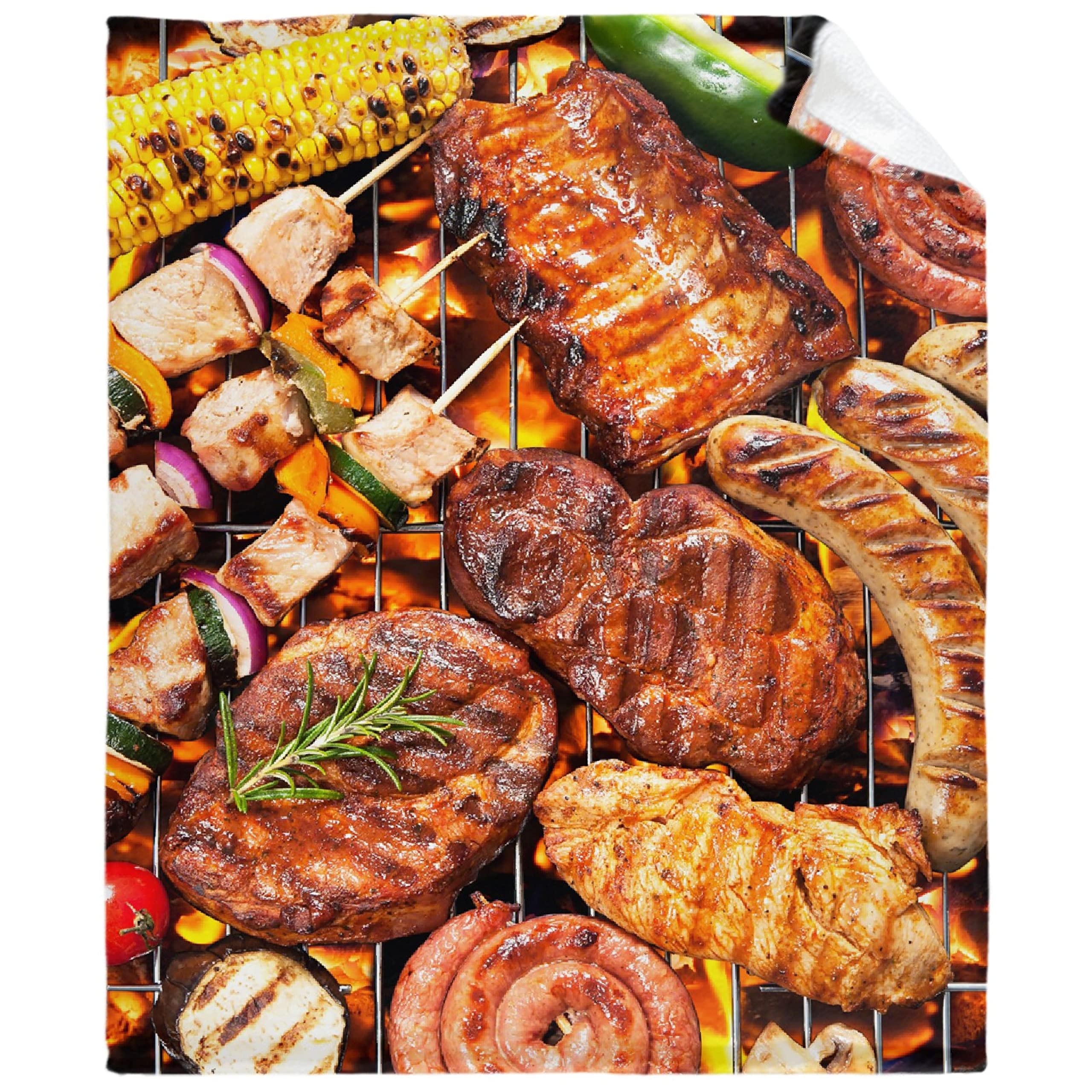 Barbecue Blanket Throw Super Soft and Cozy Blankets for Home Decoration, Couch, Bed, Sofa 60