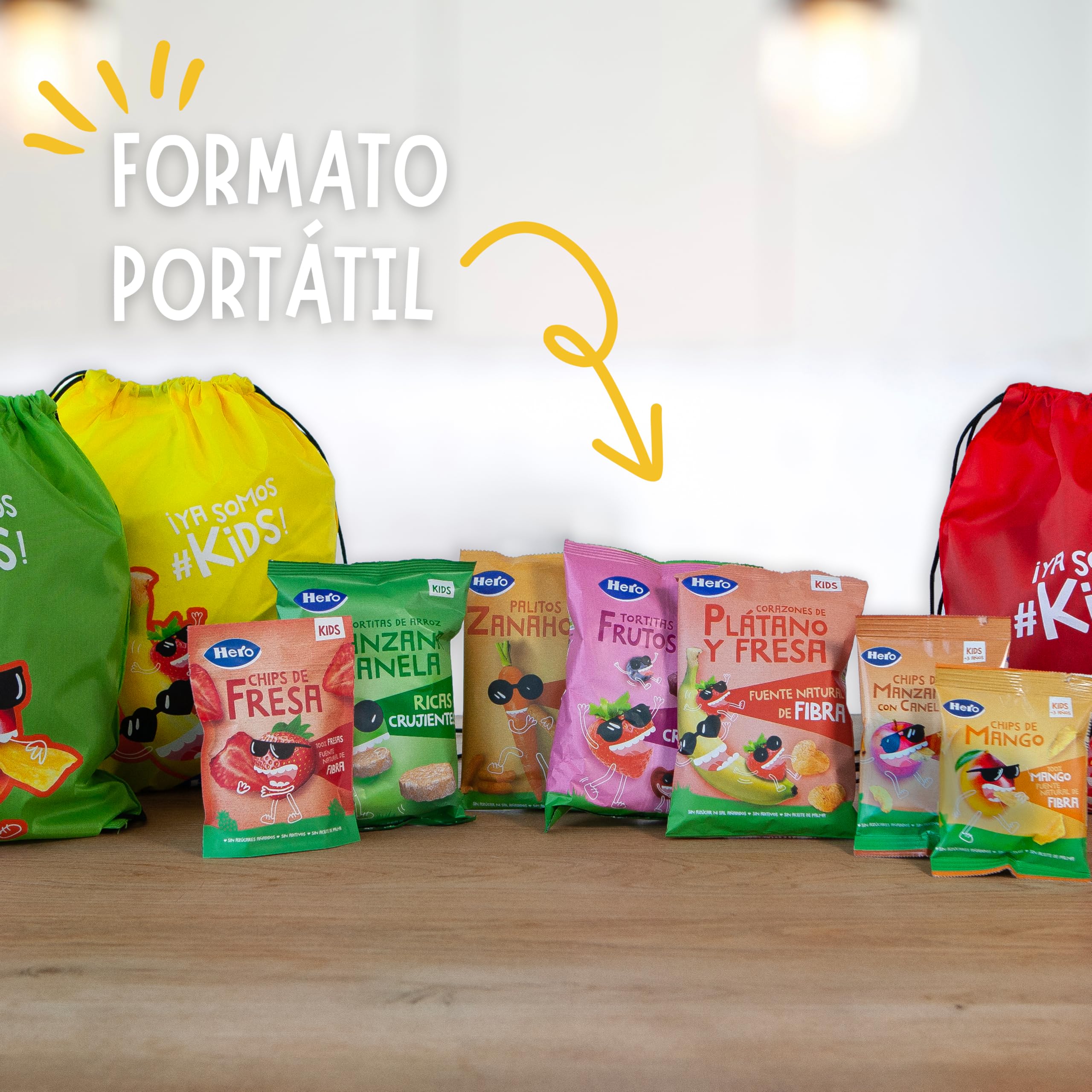 Hero - Tortitas de Arroz, Manzana y Canela, Sin Sal Añadida, Sin Aditivos, Sin Aceite de Palma, Sin Gluten, Snack Infantil Apto para Niños Desde los 36 Meses - Pack de 6 x 40 g