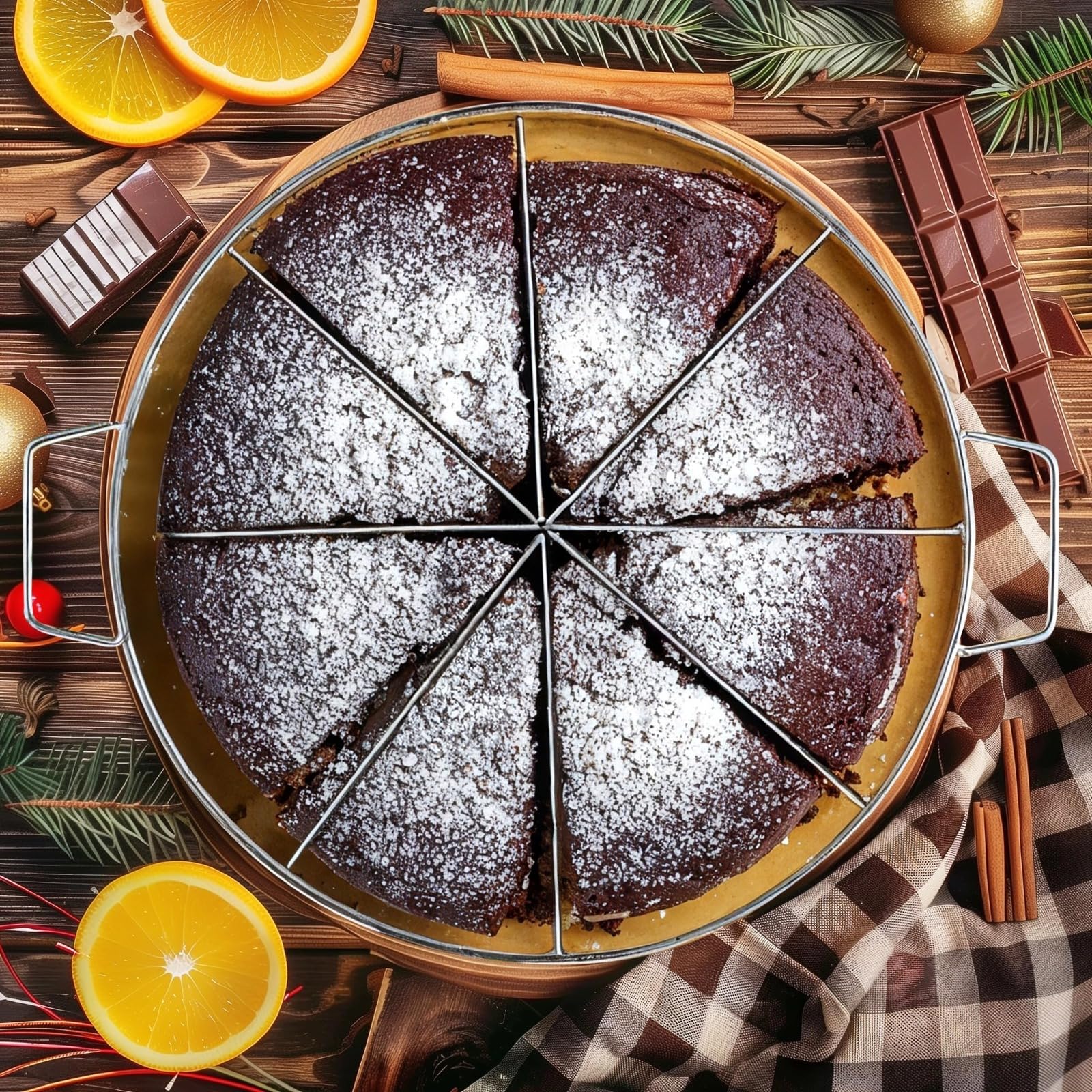 Lot de 2 emporte-pièces à tarte en acier inoxydable de 28 cm et 8 pièces pour tarte et gâteau, antirouille, passe au lave-vaisselle, parfait pour la pizza