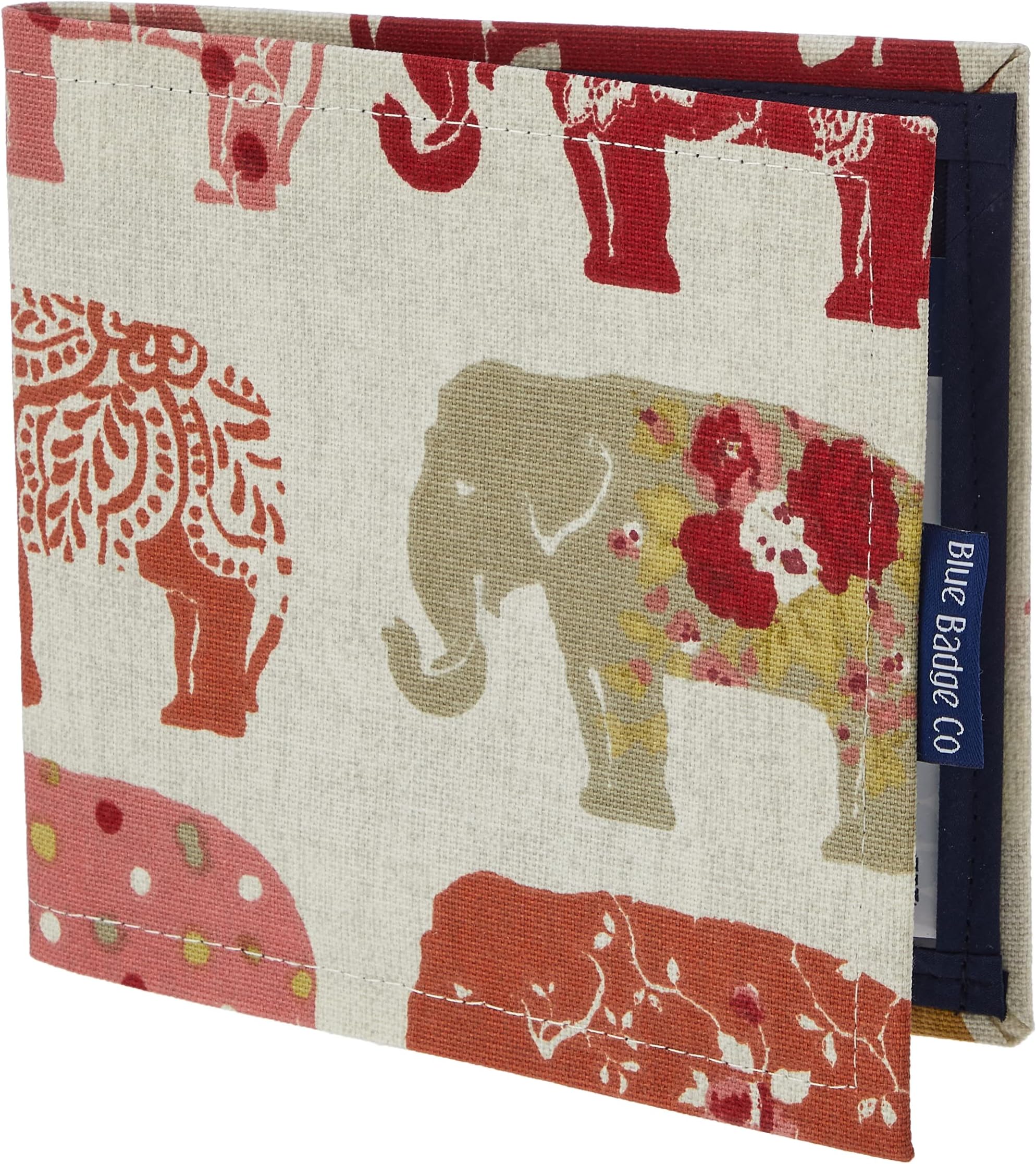 Blue Badge Co Indian Elephant Tartan Hologram-Safe Wallet, Disabled Parking Permit Cover Holder Fits New Badge Includes Timer Clock, Disabled Badge Holder for Car Made in The UK