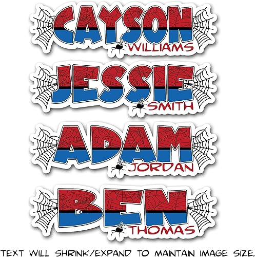 Miniatura 2 de Adhesivo de texto personalizado, etiqueta personalizada de primer apellido, calcomanía de vinilo impermeable, calcomanía para laptop, vasos,