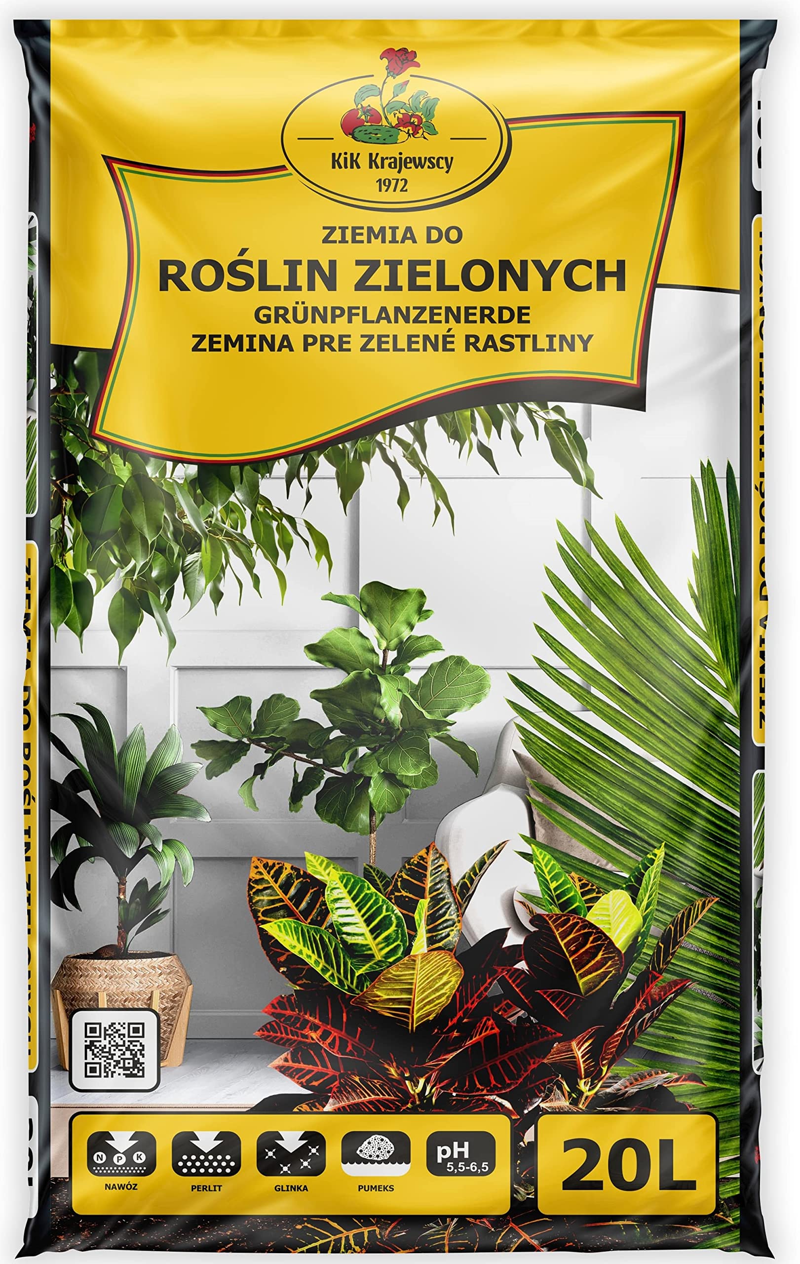 Ziemia do domowych zielonych, jukk, palm, inne 20L