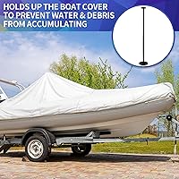 Vista 7 de NEXCOVER Soporte para cubierta de barco, paquete de 2 postes ajustables de ABS (12 pies a 54 pies), postes de cubierta de barco