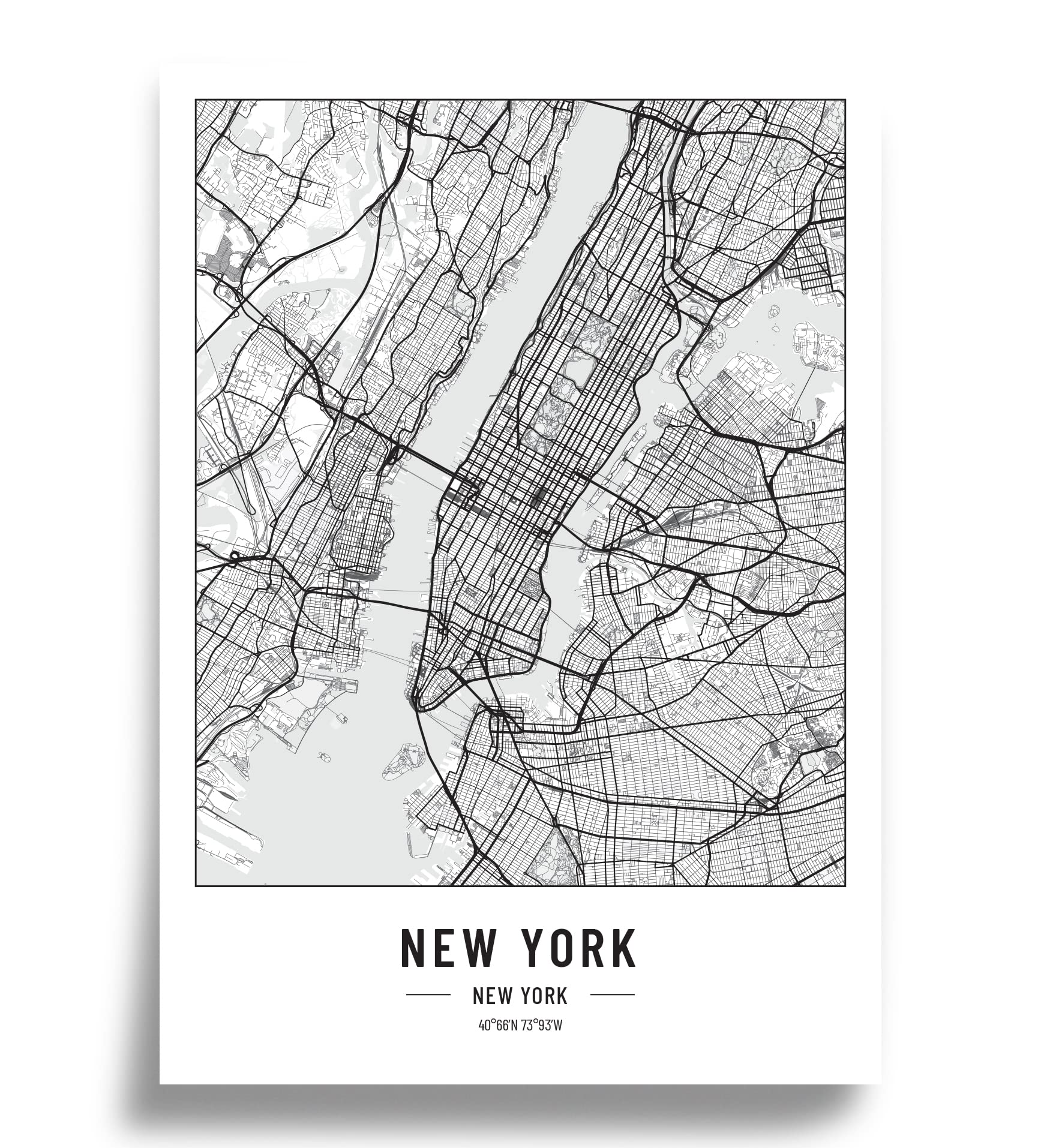 Póster de Nueva York de diseño minimalista A2, una idea de regalo ideal para entusiastas
