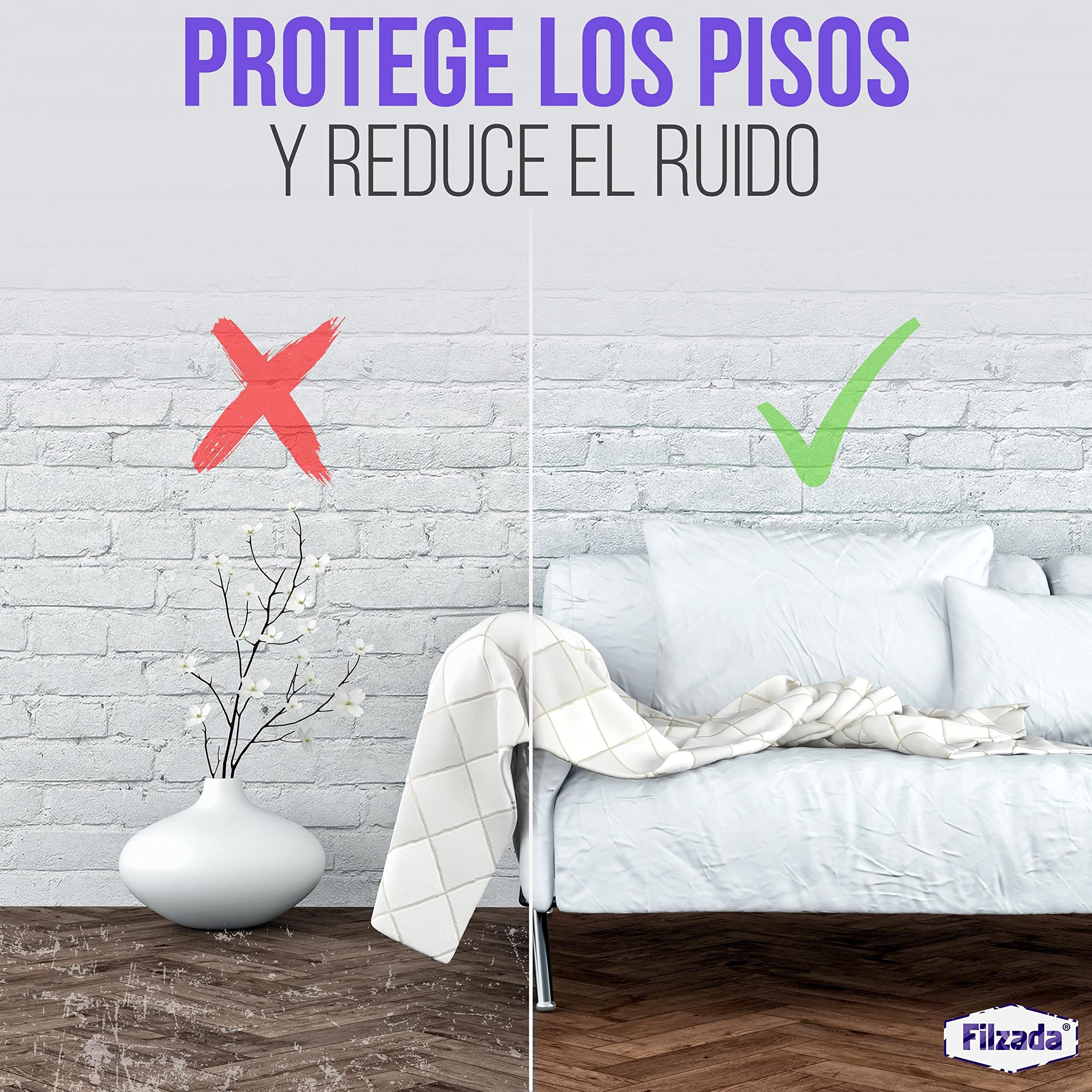 Filzada® 26x Almohadillas de Teflón para Muebles Autoadhesivo - Ø 50 mm (Redondo) - Deslizadores Profesionales de Muebles/Deslizadores de alfombras PTFE (Teflón)