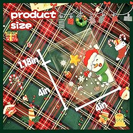Christmas Cellophane Bags Biscuit Roasting Treat Bags Individual Wrappers Self Adhesive OPP Cookie Bakery Present Gift DIY Candy Decorating Favor Bags (4x4 Inch, 200Pcs)