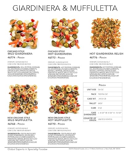 Miniatura 3 de Roland Foods Chicago Style Giardiniera, suave, 56 onzas (paquete de 2)