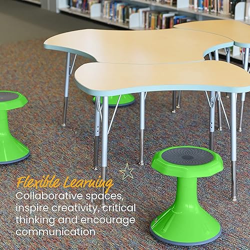 Miniatura 74 de ECR4Kids - Taburete oscilante activo ACE para niños y adultos, aula flexible y asientos en el hogar Verde,Berenjena,Verde (Grassy