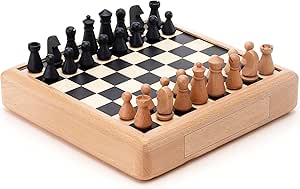 Magnétique Bois Échecs Set Rangement Fentes Portable Haut Qualité Board Jeux
