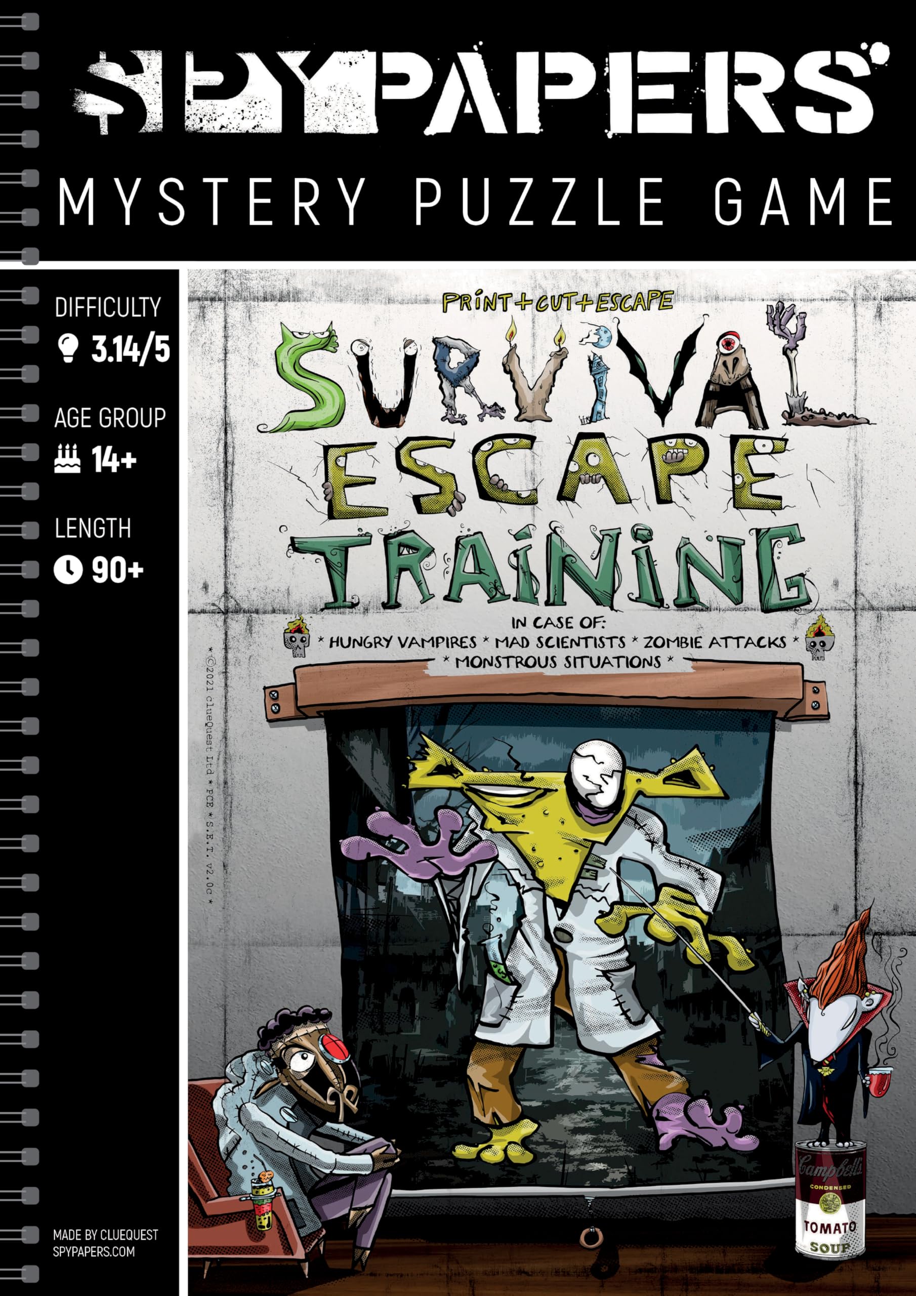 Survival Escape Training - Spy Papers Mystery puzzle game - Learn to deal with spooky surprises - Halloween themed