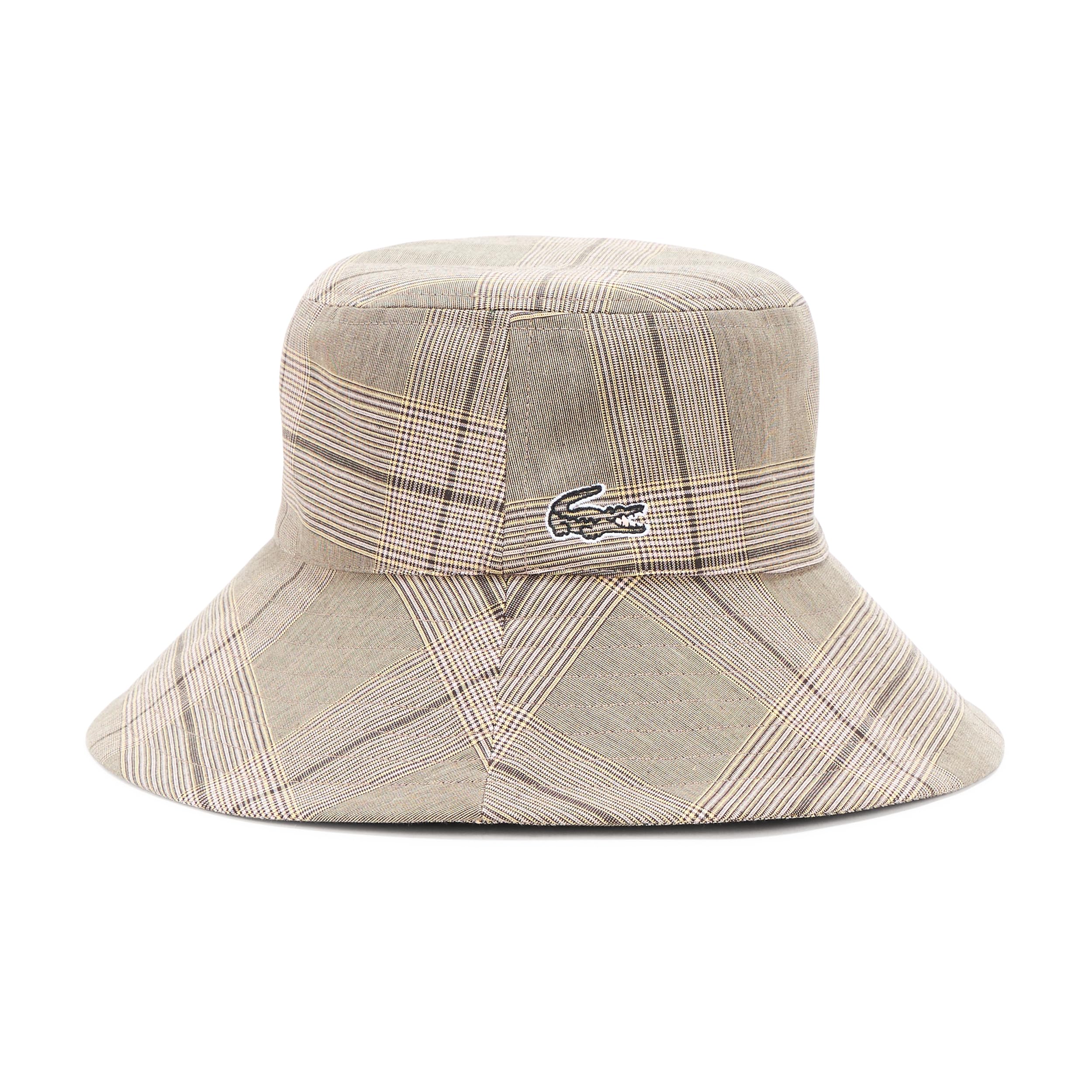 

                                                    Lacoste Unisex Plaid Cotton Poplin Bucket Hat, Bei