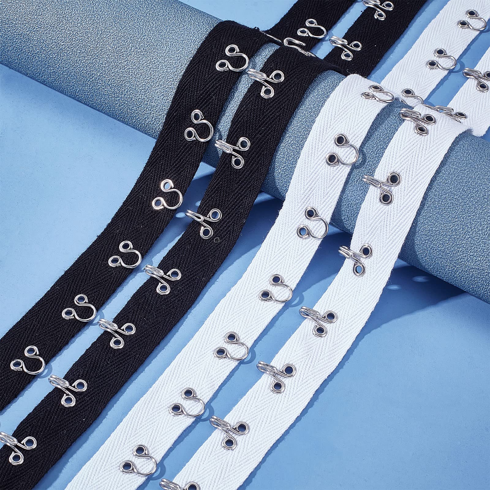 FINGERINSPIRE Haken- Und Ösen-Band 2,8 M – Baumwollband 4 Cm Breit Für DIY & Nähen