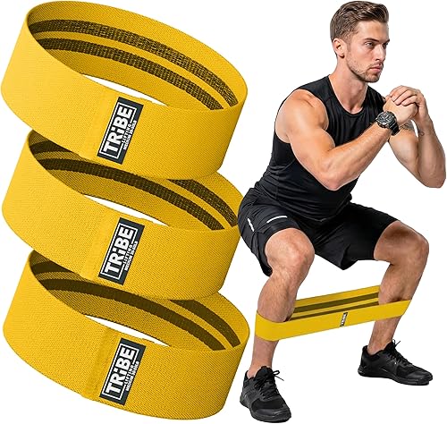 Vista 10 de Bandas de resistencia de tela para entrenar – Bandas de glúteos para mujeres y hombres – Bandas de resistencia – Bandas de resistencia para piernas