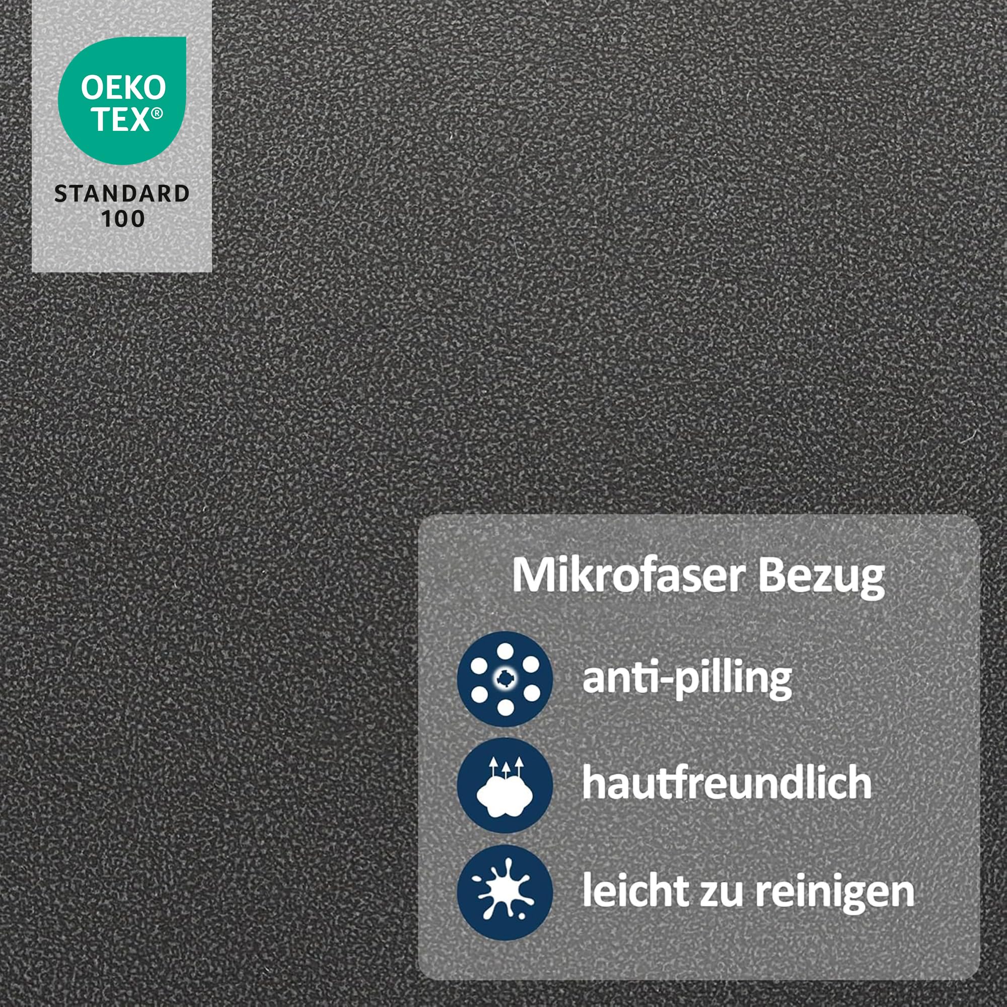 MCombo Relaxsessel mit Hocker Drehbare Fernsehsessel Liegefunktion Moderner TV-Sessel Stuhl Wohnzimmer Mikrofaser Grau