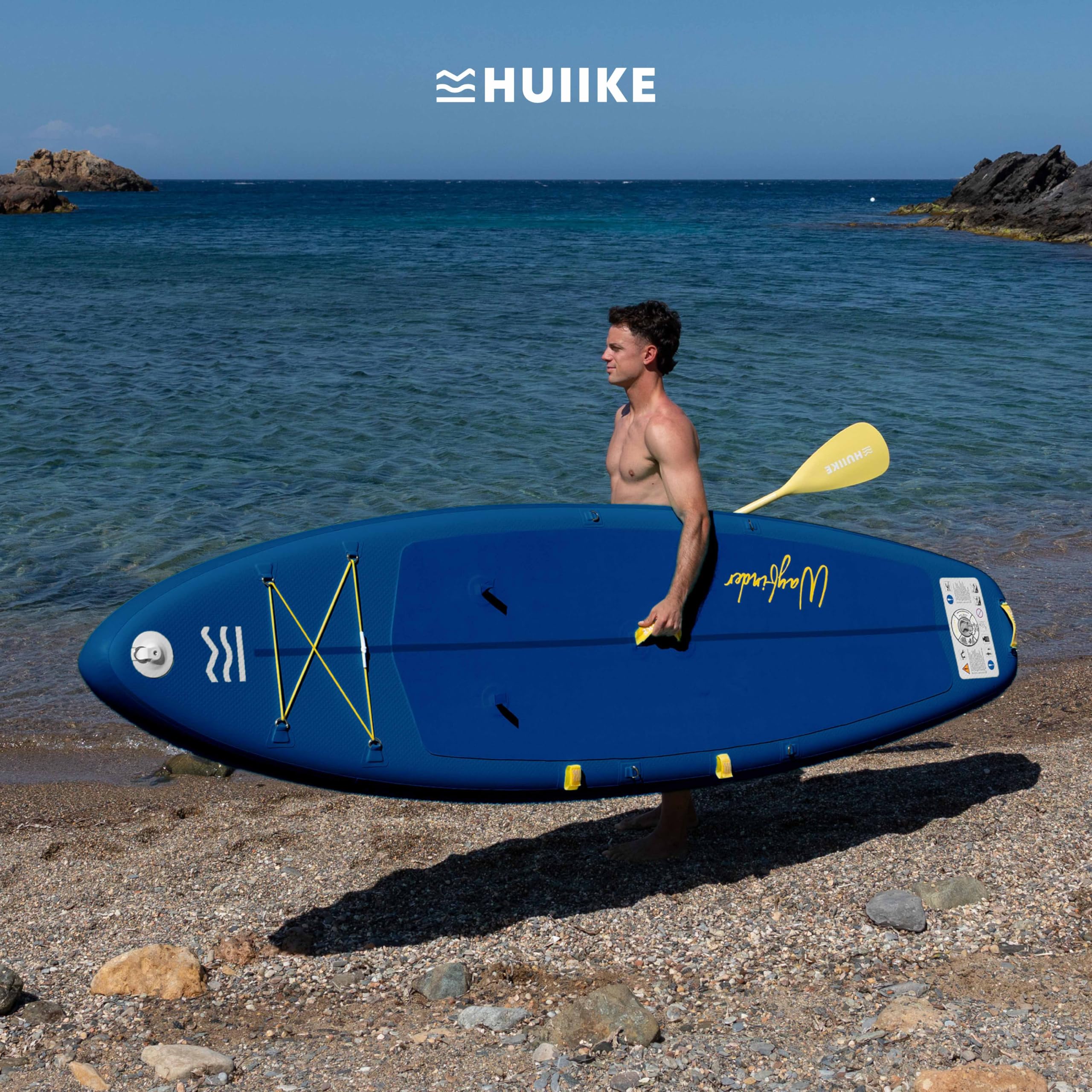 HUIIKE Tavola Sup Gonfiabile Adulti Touring con Accessori Inclusi, Pagaia, Pinna, Leash, Pompa e Zaino. Stand Up Paddle Board di Grande Stabilità e Resistenza. Convertibile in Kayak