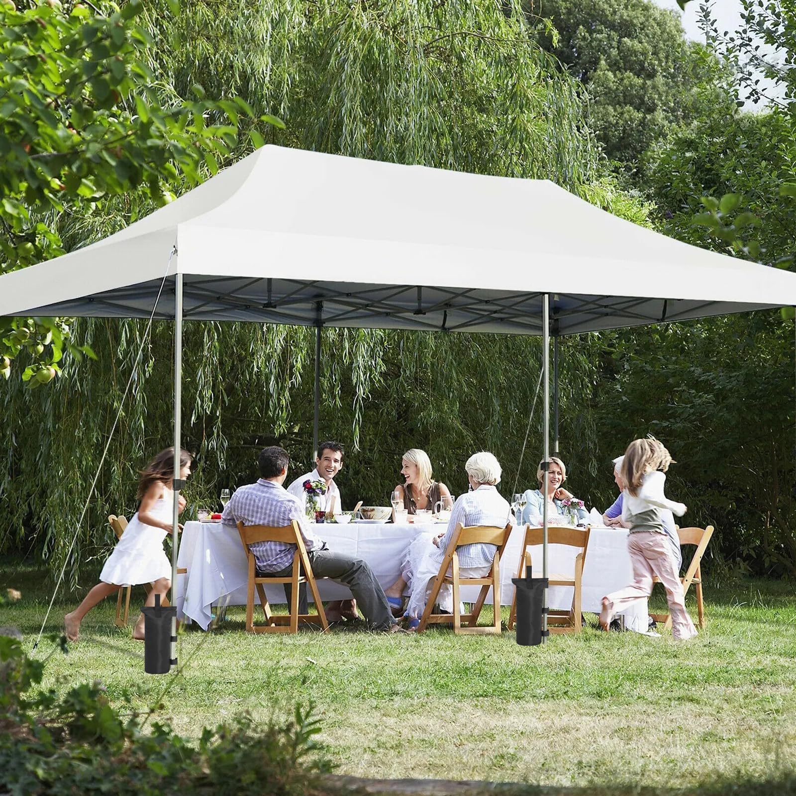 4 Sacchetti Pesi Per Gazebo - Tessuto Oxford 800D Per Sabbia O Acqua - Foto 9