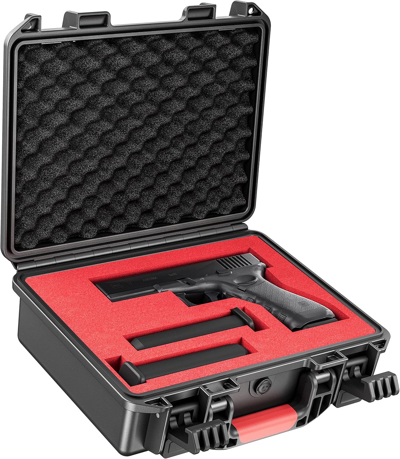 Kinghardcase Gun Case TSA Approved Pistol Case Hard Shell Waterproof
