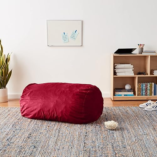 Miniatura 172 de Chill Sack Silla de puf, tumbona de 6 pies, microgamuza azul marino - solo funda Microsuede,Microsuede - Negro - Solo funda,Microsuede - Camel -