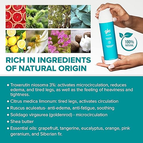 Miniatura 3 de Glo - Serum 910, Sérum Piernas, Loción Hidratante con Manteca de Karité, Loción Revitalizante para Piernas Cansadas, Loción Corporal Reafirmante