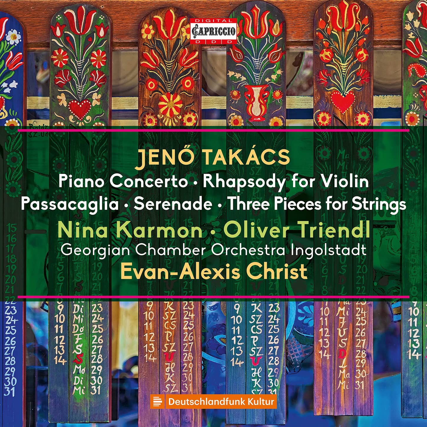 Jen? Takács: Piano Concerto, Rhapsody for Violin, Passacaglia, Serenade, Three Pieces for Strings