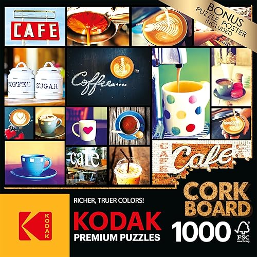 Miniatura 5 de Cra-Z-Art - RoseArt - Kodak Cork - Café - Rompecabezas de 1000 piezas