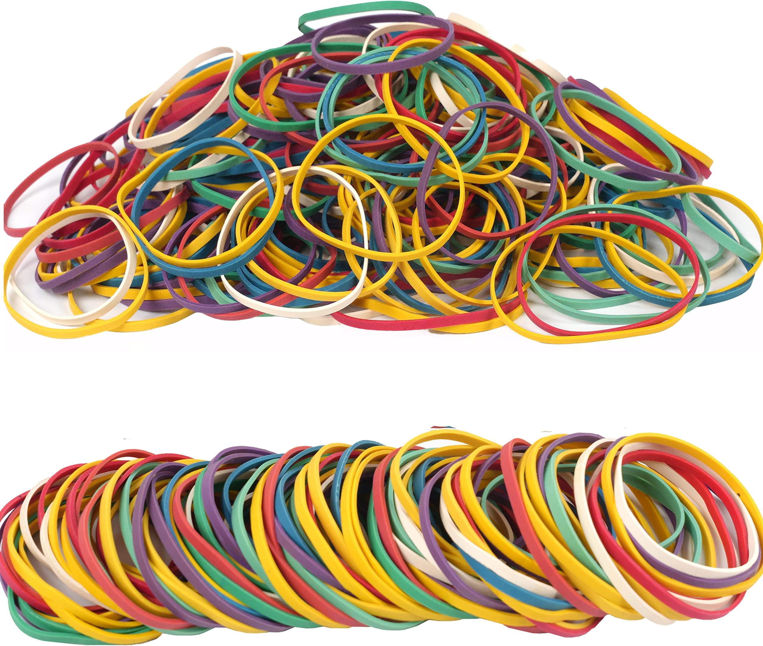Rubber Bands 250pcs size #33 rubber band size 33 colors Elastic Band rubber Bands Blue green purple yellow white red for Office School Home Strong Loop Office Supplies