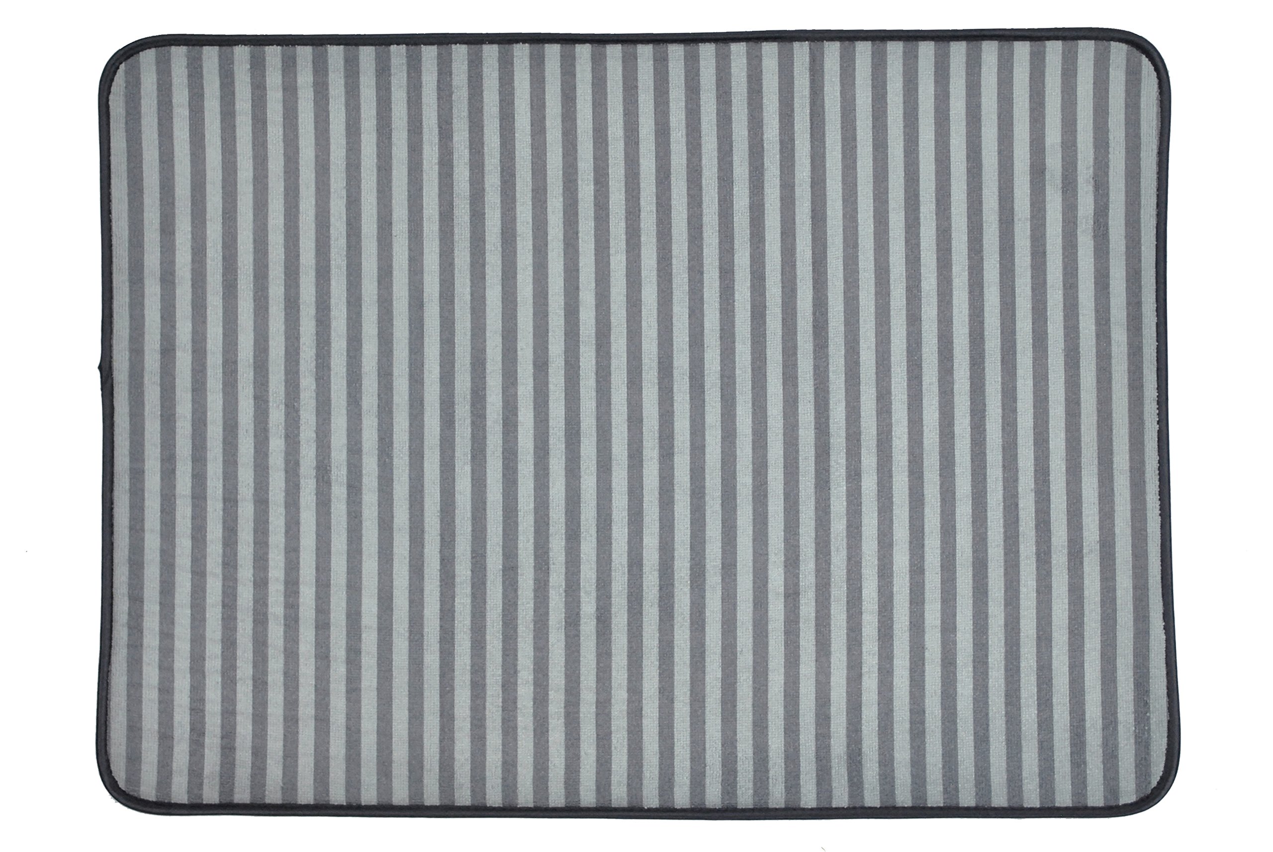 Bone DryStriped Pet Cage Mat, XX-Large - 30 x 45, Gray