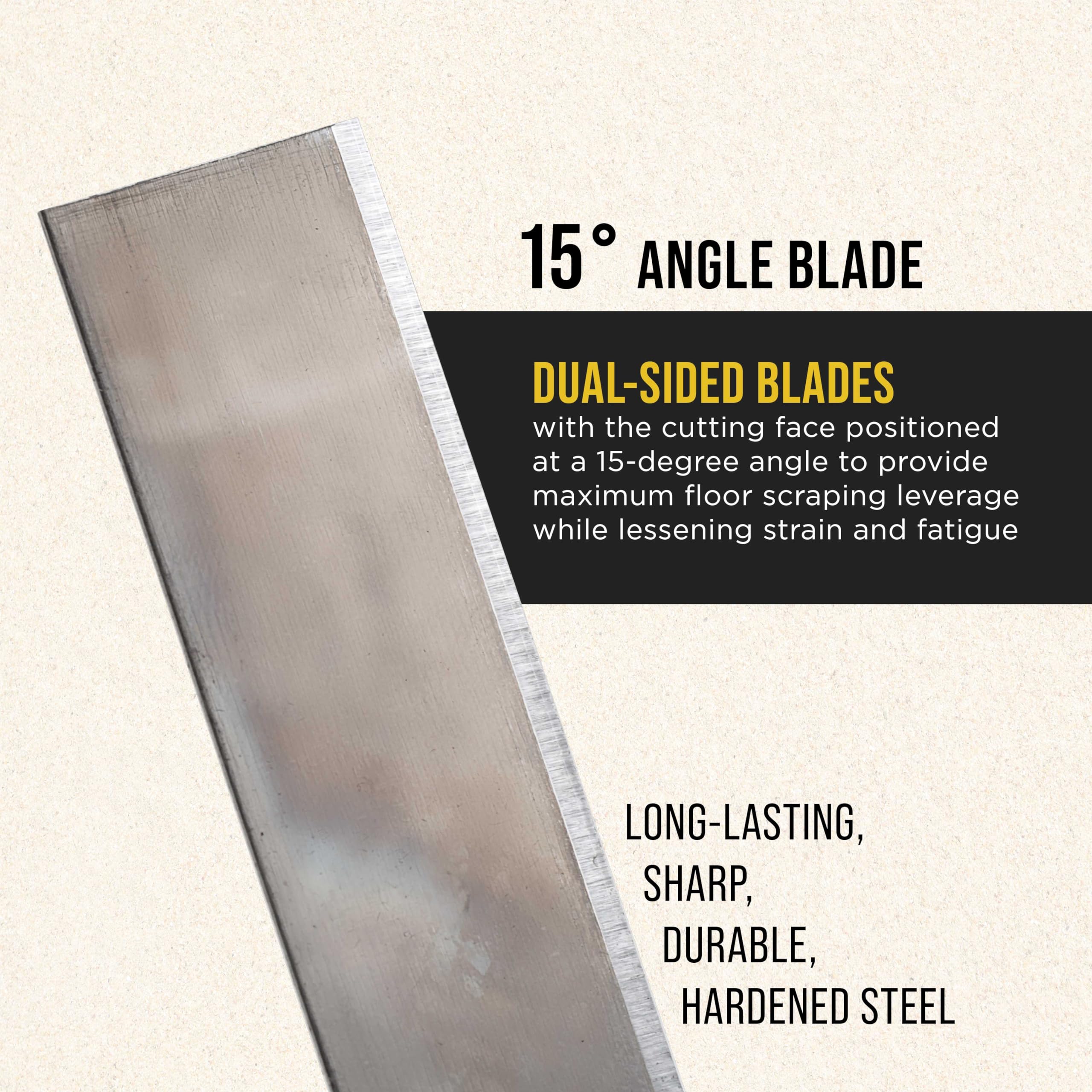 Dura-Gold Replacement 8-inch Floor Razor Scraper Blades, Pack of 5 - Sharp, Durable, Hardened Steel Razors for Heavy-Duty Removal of Floor Covering, Tile, Vinyl, Carpet - Demolition Surface Strippers — Amazon image 3
