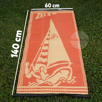 Badem10 Plastic Wire Mesh Carpet Rug Picnic Mosque Park Beach Garden Balcony Terrace Camping Outdoor Caravan Mat 60x140 cm