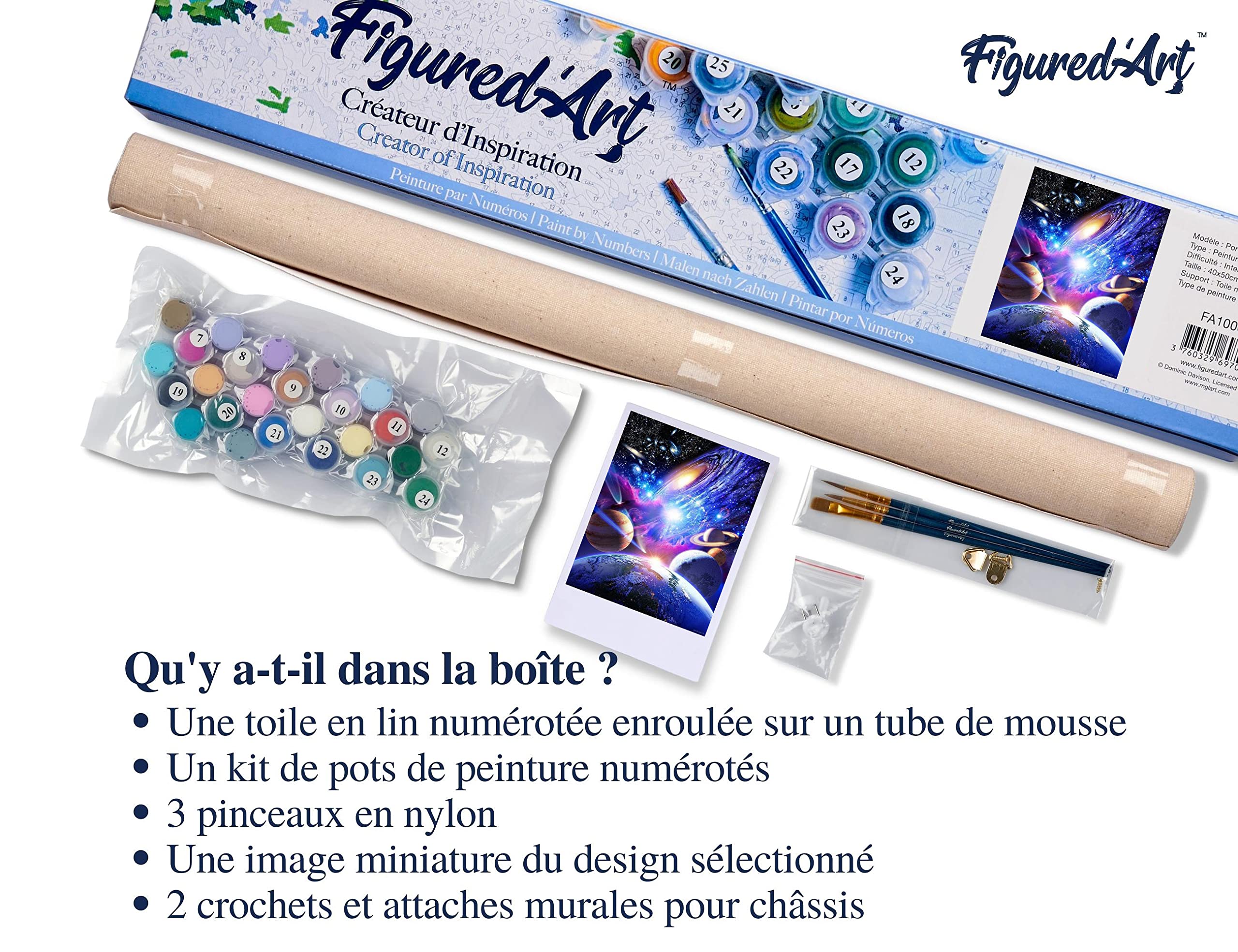 RICUVED Peinture par Numéros Adulte Forêt,Paysage Maison Peinture par Numéros Kits avec Cadre en Bois Toile Huile la Main avec Pinceaux Kits Adultes Artisanat pour la Maison 20x30cm