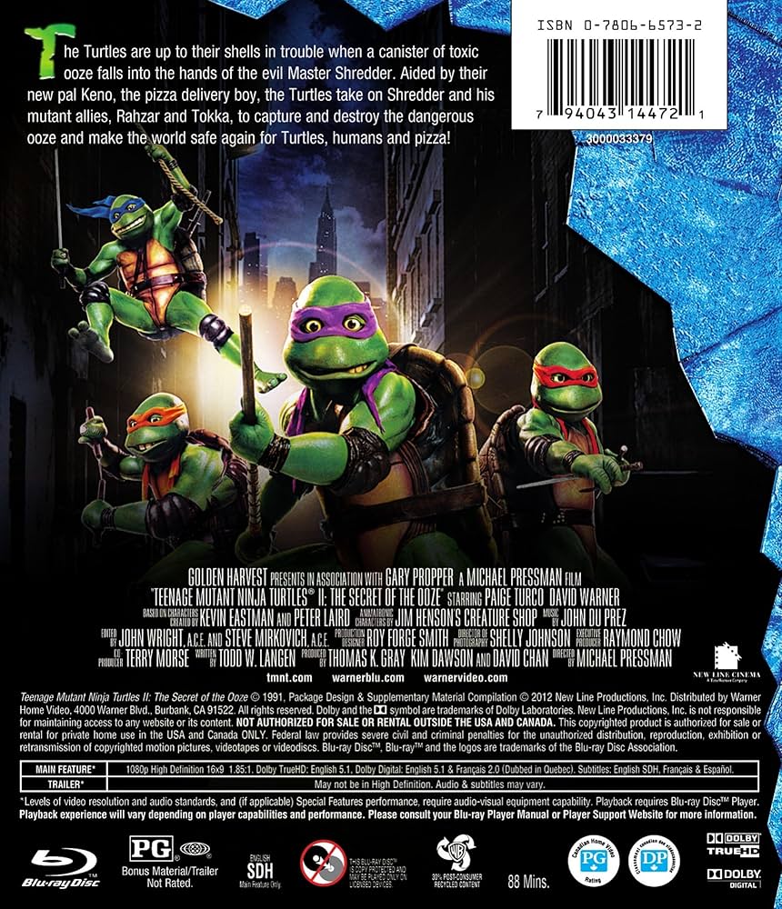 Amazon.co.jp | Teenage Mutant Ninja Turtles 2 [Blu-ray