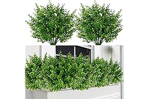 Sggvecsy Artificial Flowers for Outdoors - 12 Bundles of Realistic Greenery