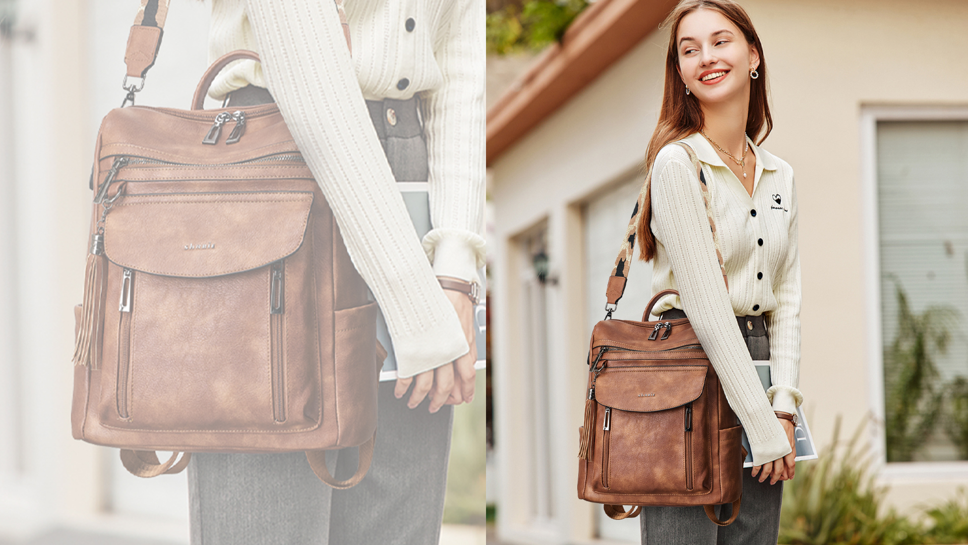 バッグ CTHY Smooth / Shrink Leather BackPack Pebbled leather backpack | Le 31 | Men's Backpacks | Simons