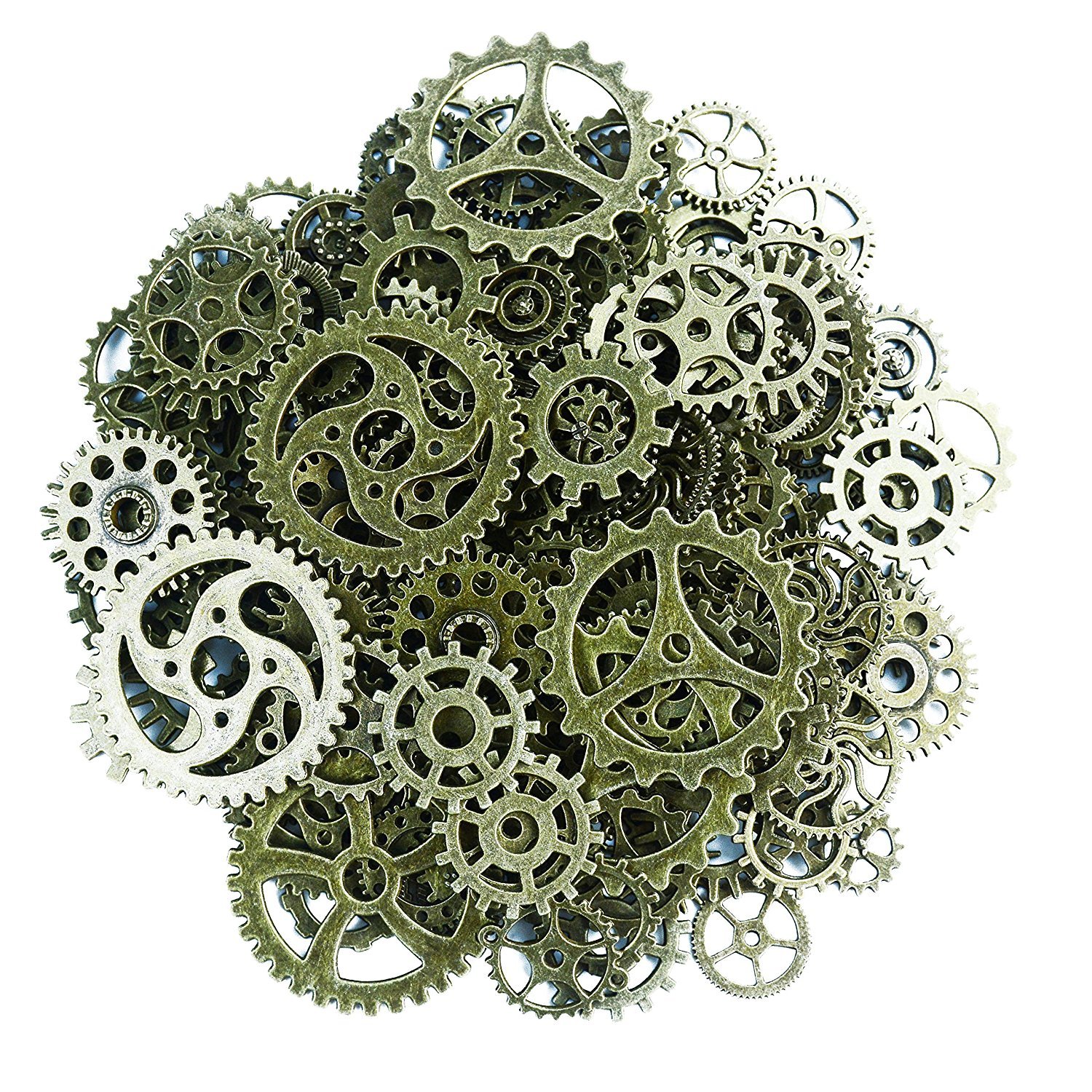 Buy Gemini_mall® Steampunk Cyberpunk Watch Parts Vintage Gears Wheels