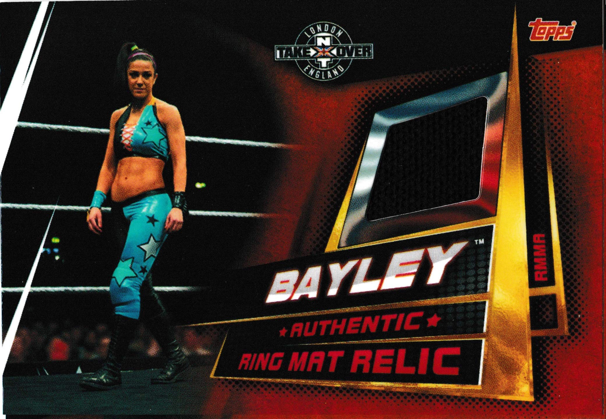 WWE Bayley Ring Mat Relic Card Memorabilia NXT Takeover London 2015 RMMA