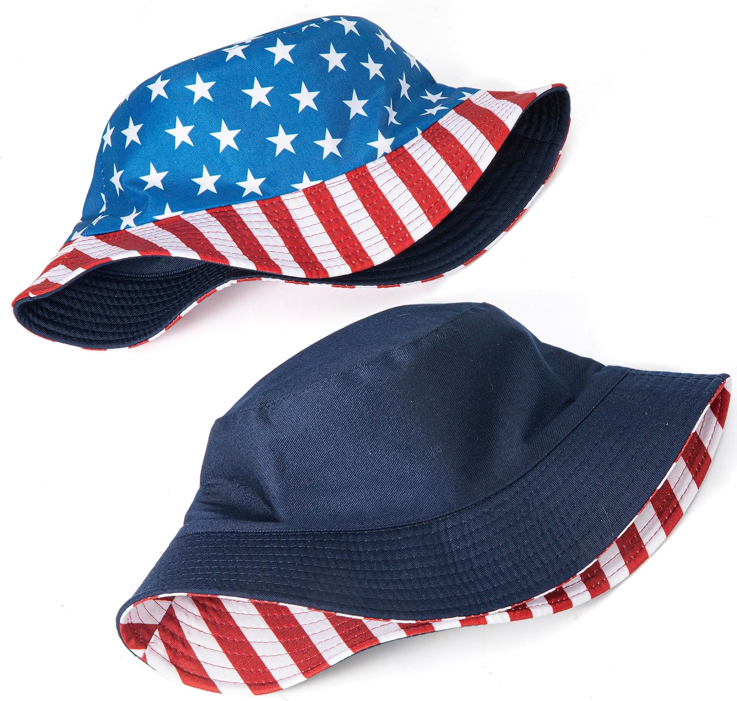 American Flag Bald Eagle Bucket Hat for Women Men Packable USA 4th of July Fisherman Hats Outdoor Sun Caps